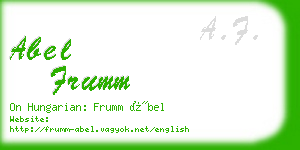 abel frumm business card